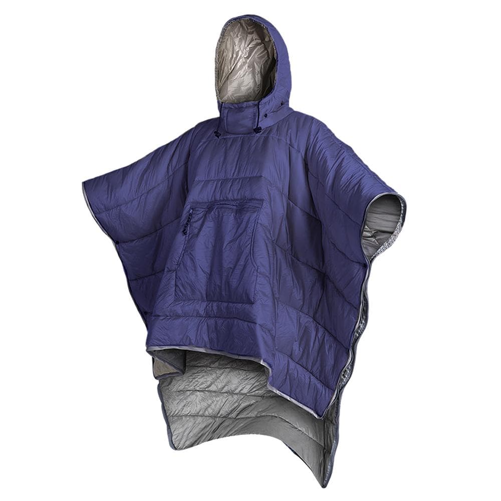 Outdoor Wearable Cloak Sleeping Bag Portable Warming Sleeping Bag Light-weight Cotton Sleeping Bag navy blue