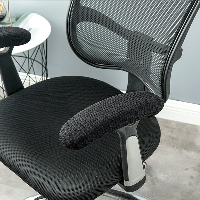 1 Pair Office Chair Armrest Covers Office Removable Arm Rest Covering Chair Arm Pads Washable Elbow Support Cover black