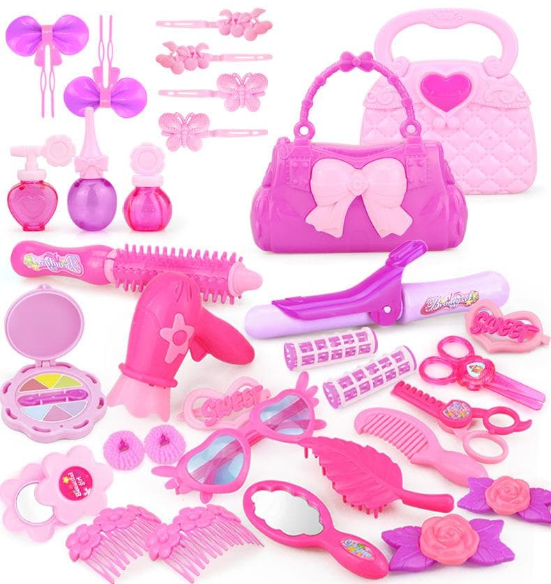 Girls jewelry toys 37 years old simulation play house toy set children s dressing and makeup toys pink