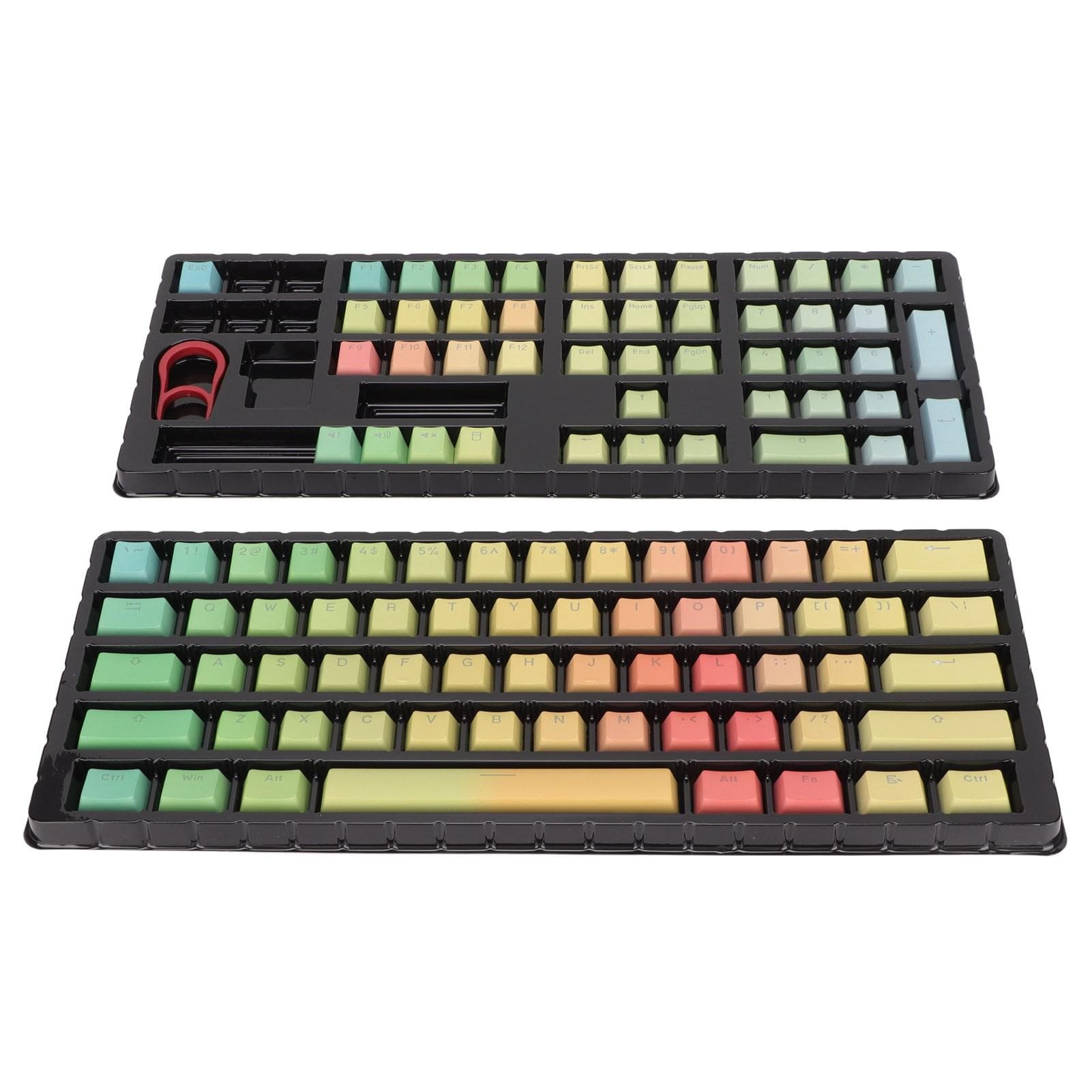 Keycaps PBT Translucent Sublimation Rainbow Gradient Mechanical 108 Keycaps for 1088761 Key