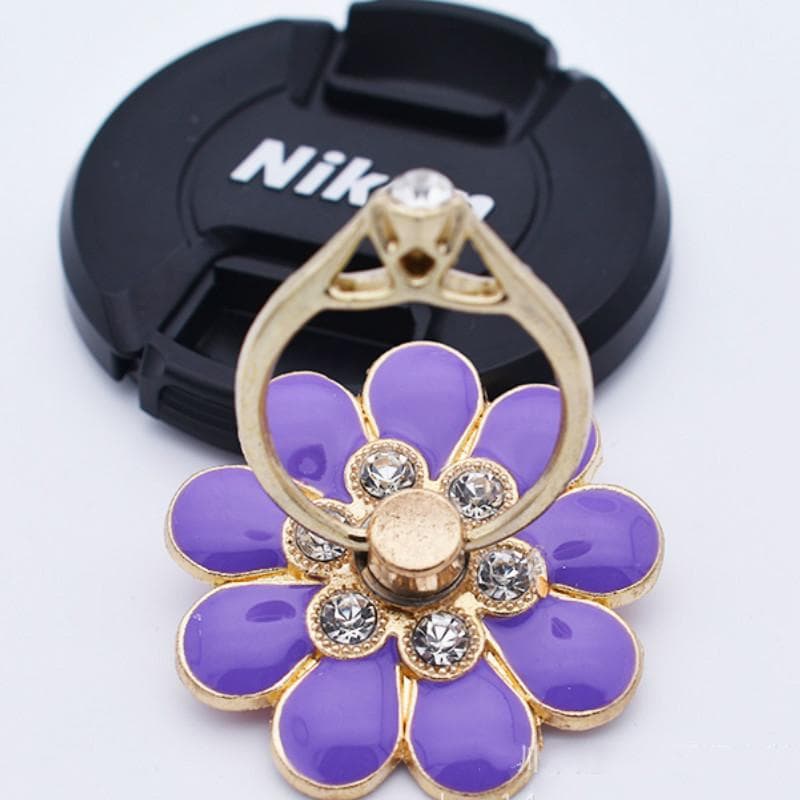 Finger Ring Mobile Phone Holder Stand for Phones Grip Support Accessories Cell Mount Telephone Smartphone Round Cellphone Holder purple
