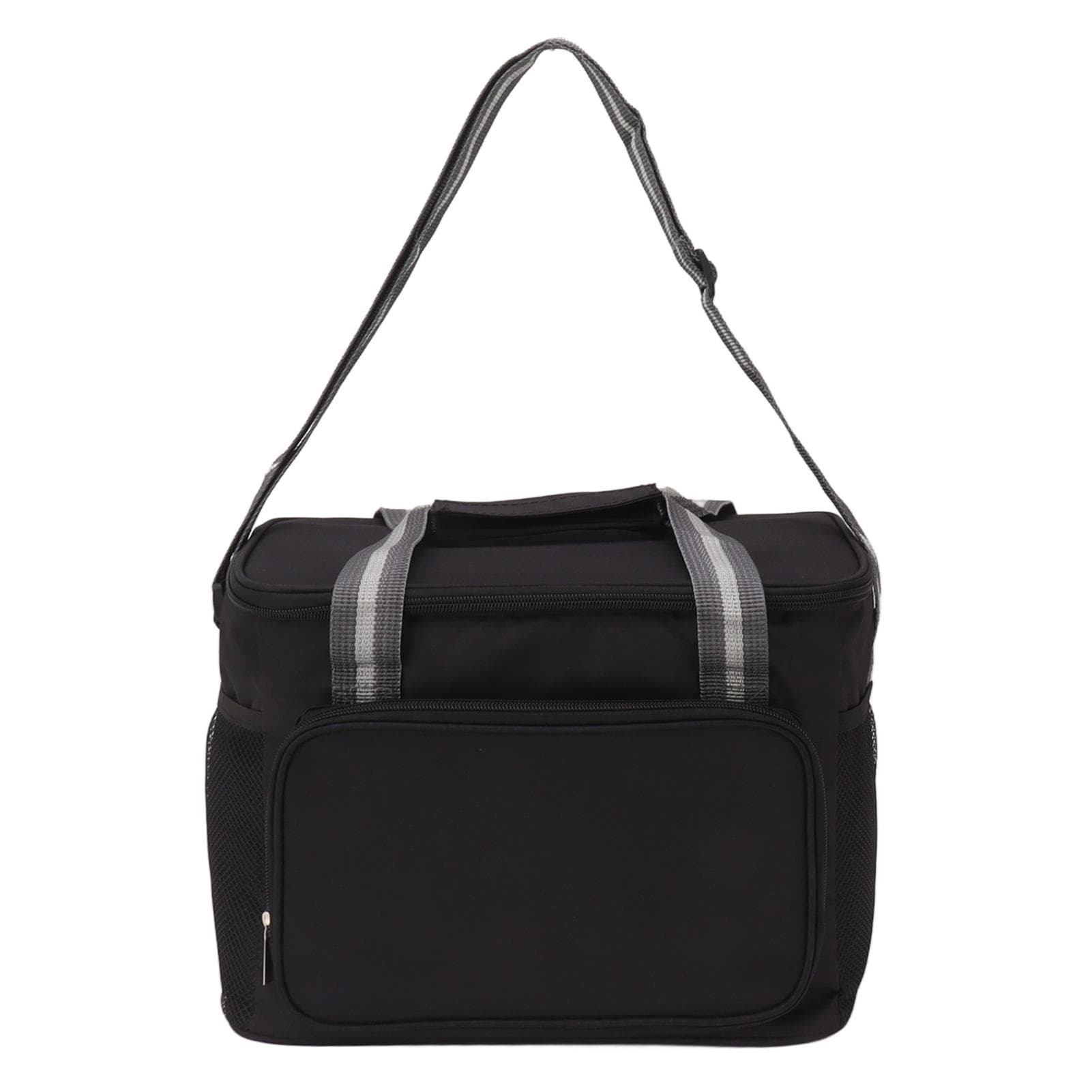 Lunch Bag Black 15L Collapsible Adjustable Strap Leakproof Handle Insulated Lunch Bag for Camping