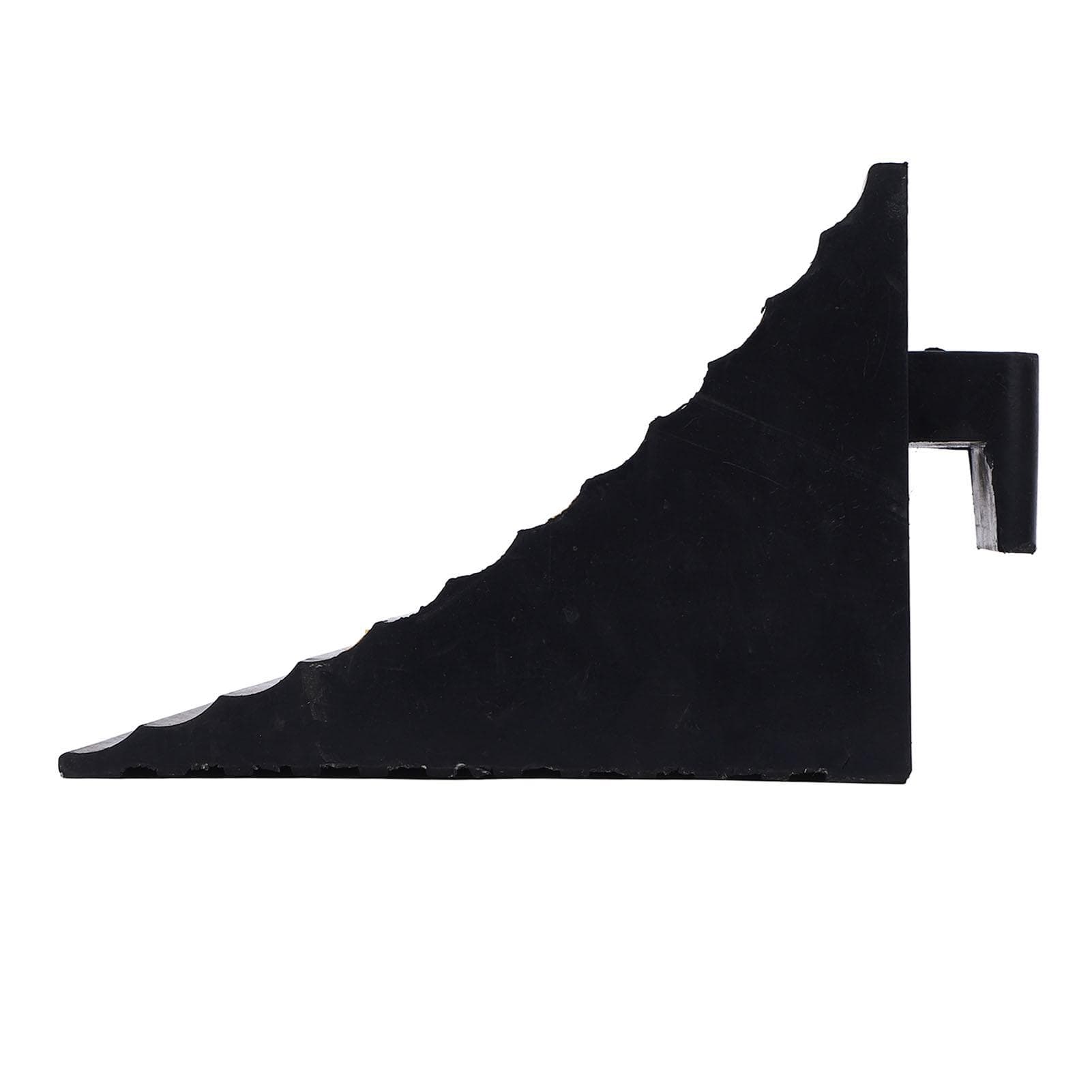 Heavy Duty Rubber Wheel Chock 9.8 X 6.3 X 7.5in Weather Proof Enhanced Safety Portable Tire Block