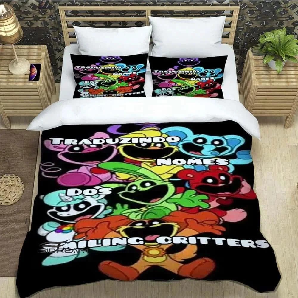 3D Cartoon S-smiling critters Bedding Sets exquisite bed supplies set duvet cover comforter set bedding set luxury birthday gift EU Double(200x200cm)