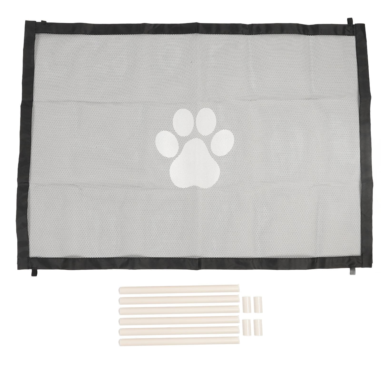 Dog Gate Indoor Punch Free Mesh Pet Guard Fence Foldable High Toughness Mesh Dog Gate Child Fences S