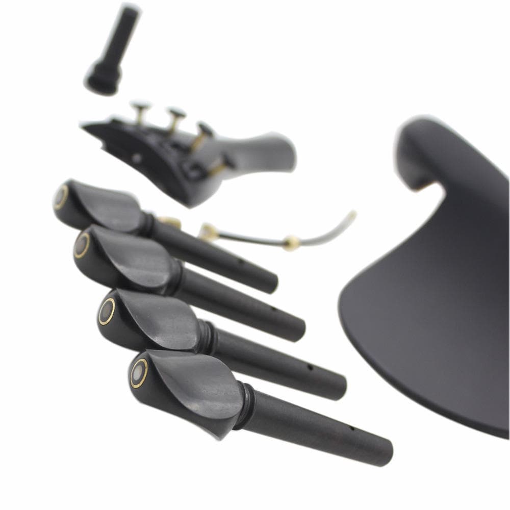 New Set of 4/4 Violin Accessory Kit Peg Tailpiece Fine Tuner Tailgut Endpin