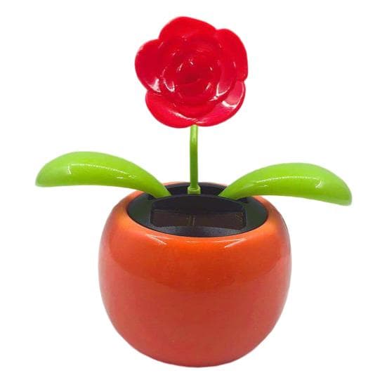 Car Ornament Funny Solar Powered Cartoon Vibrant Ornamental Decoration Gifts Automobile Dashboard Dancing Flower Swinging Toy for Friend T