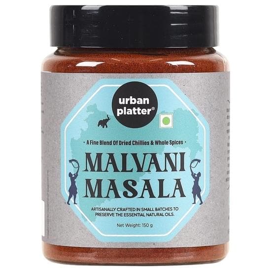 Urban Platter Maharashtrian Malavani Masala, 150g [Lajjatdar Malavani Flavours, Authentic Konkani Taste, Traditional Maharashtrian Recipe]