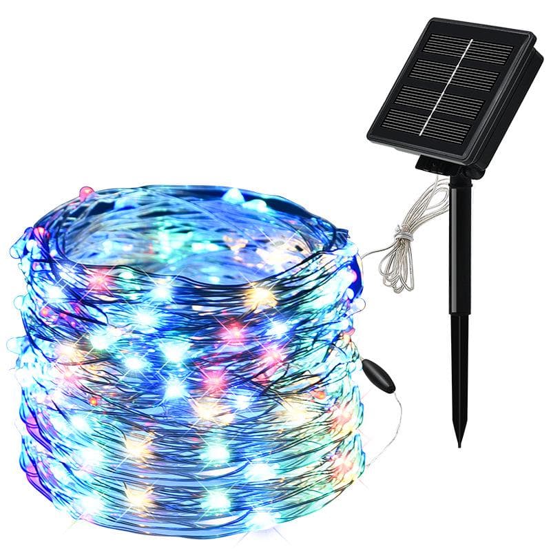 Solar String Lights Garland Christmas Decorative 8 Modes Fairy Lights Copper Wire For Outdoor Wedding Homes Party Garden 20M-200LED-1Pcs multicolour