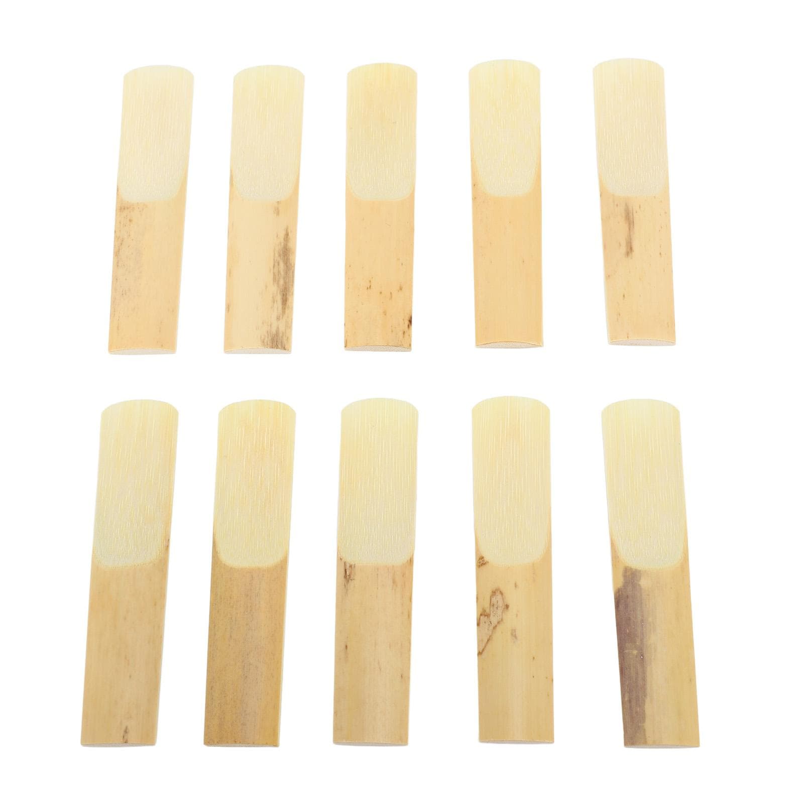 10Pcs Tenor Saxophone Reeds Set Bb Key Sax Replacement Parts Accessories Non Deform with Plastic