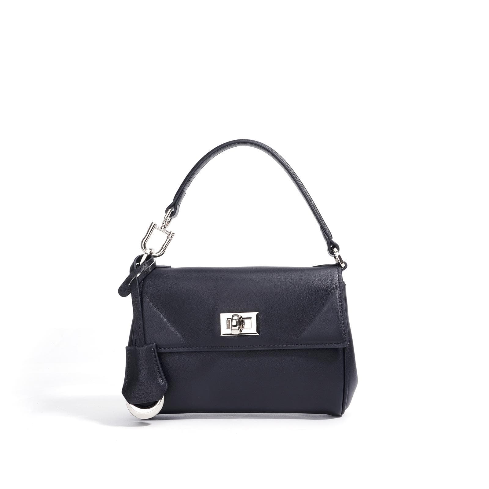 Niche Design Small Square Bag Fashionable High-end Handbag Casual Simple Commuter Crossbody Bag Women Lock Buckle Women Bag black
