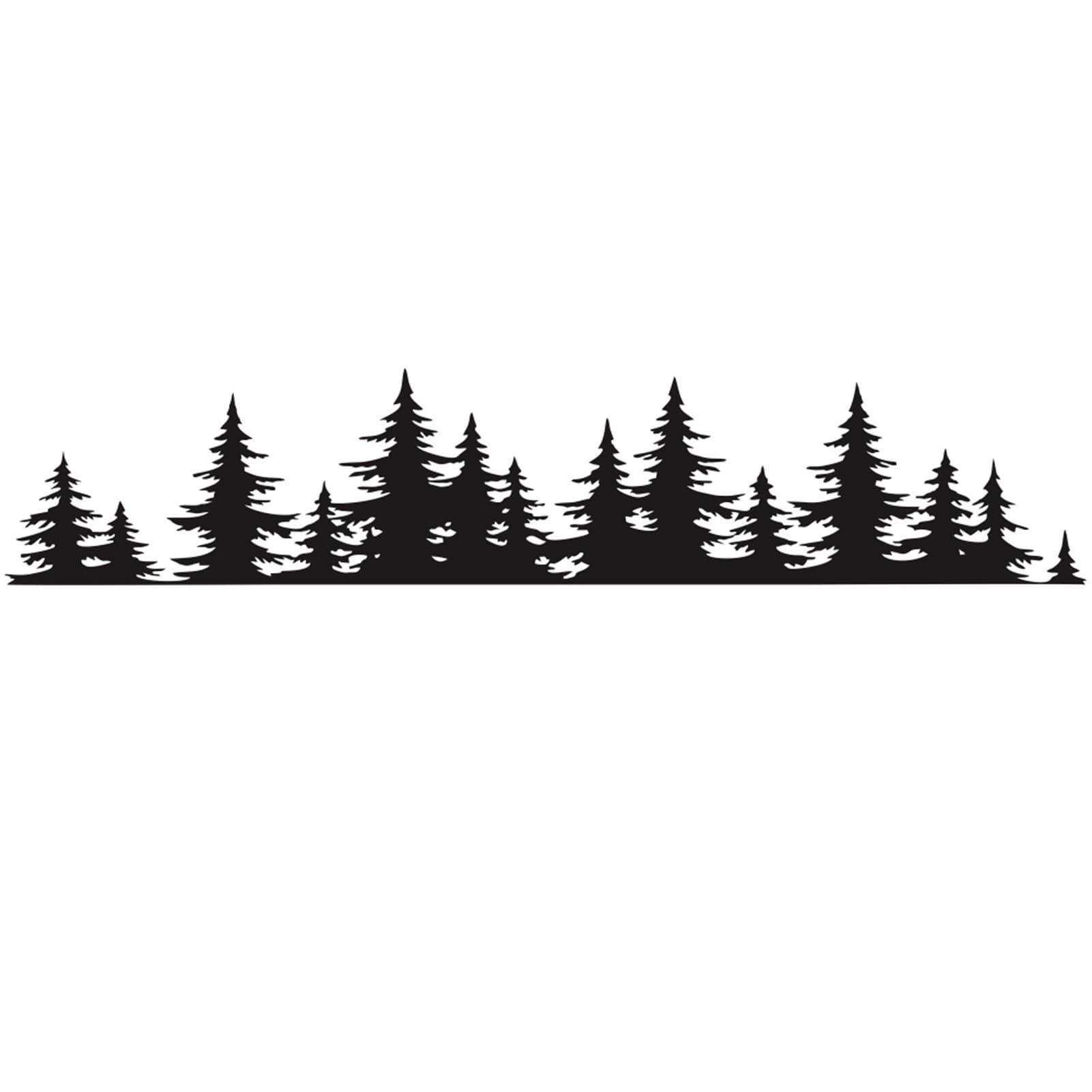 Pine Tree Forest Car Sticker Vinyl Decal Window Car Body Decor Sticker black