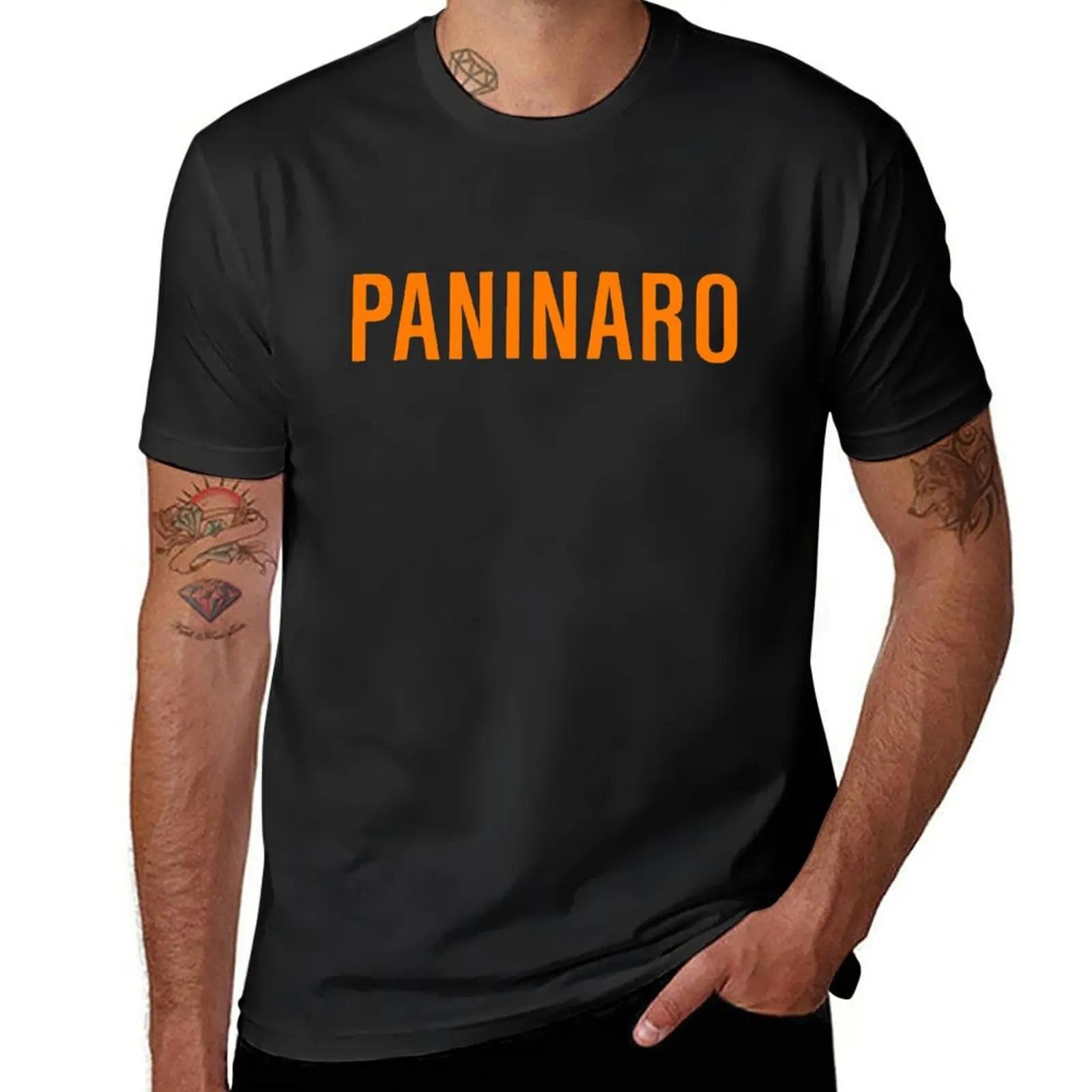 Paninaro (orange) T-Shirt tees sublime blacks Men's t-shirt S black