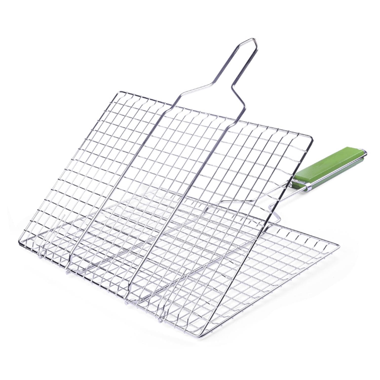 Grilling Basket Non-Stick Barbecue Basket Heavy Duty BBQ Tools Grill Basket for Meats Fish Type 2