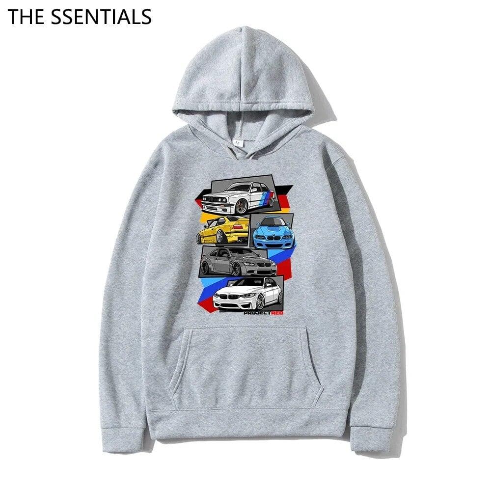 Classic E30 E46 E92 F80 M3 E36 Hoodies Fashion Graphic Initial D Hoodie Unisex Hip Hop Pullover Sweatshirt Car Graphic Hoody L