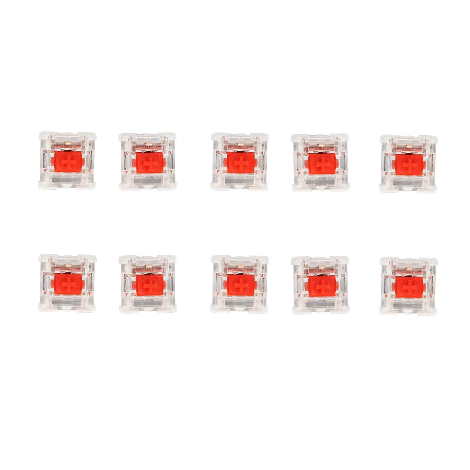 10Pcs Mechanical Keyboard Switch Red Switch Alloy Touch Spot Durable Keyboard Switches with Puller