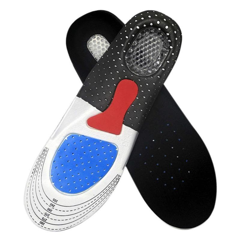 Free Size Unisex Orthotic Arch Support Shoes Pad Running Gel Insoles Insert Cushion for Men Women 35-40 blue