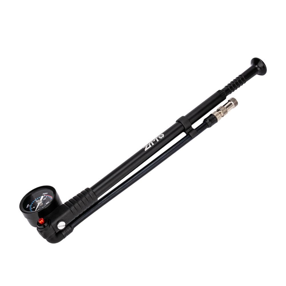 ZTTO Bicycle Air Pump 300PSI High Pressure MTB Bike Shock Pump with Schrader & Presta Valve Gauge black