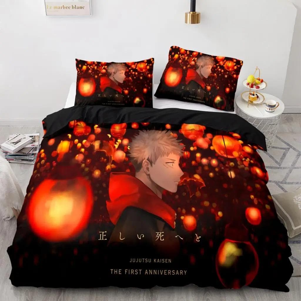 Jujutsu Kaisen Bedding Set Single Twin Full Queen King Size Anime Bed Set Aldult Kawaii Kid Bedroom Duvetcover Sets 3D Print 044 70x133cm 2pcs