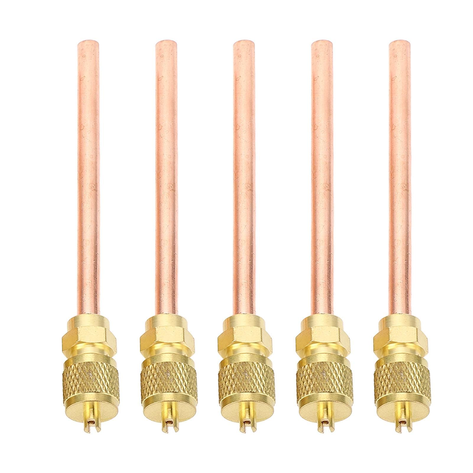 Air Conditioner Access Valve 1/2 20 UNF Copper AC Refrigeration Filling Access Valve with Core and