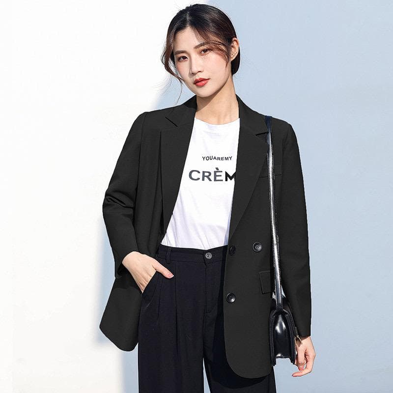 Small Suit Jacket for Women, Loose and Small, Spring and Autumn New Korean Style Chain Modified Design Suit for Women 2XL
