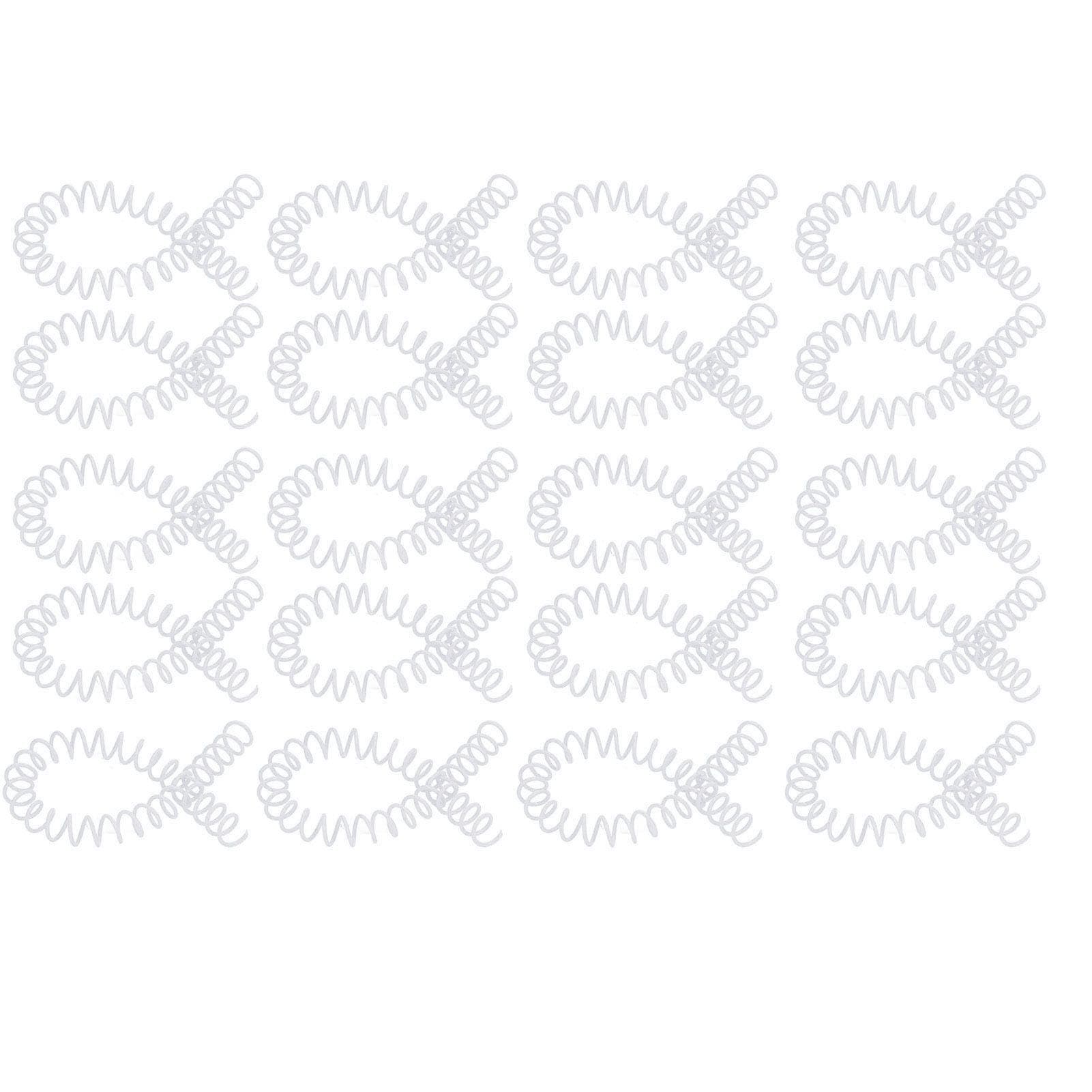 20Pcs Spiral Binding Coils 30 Sheet ABS Plastic Spiral Binding Spines for Stationery Work White