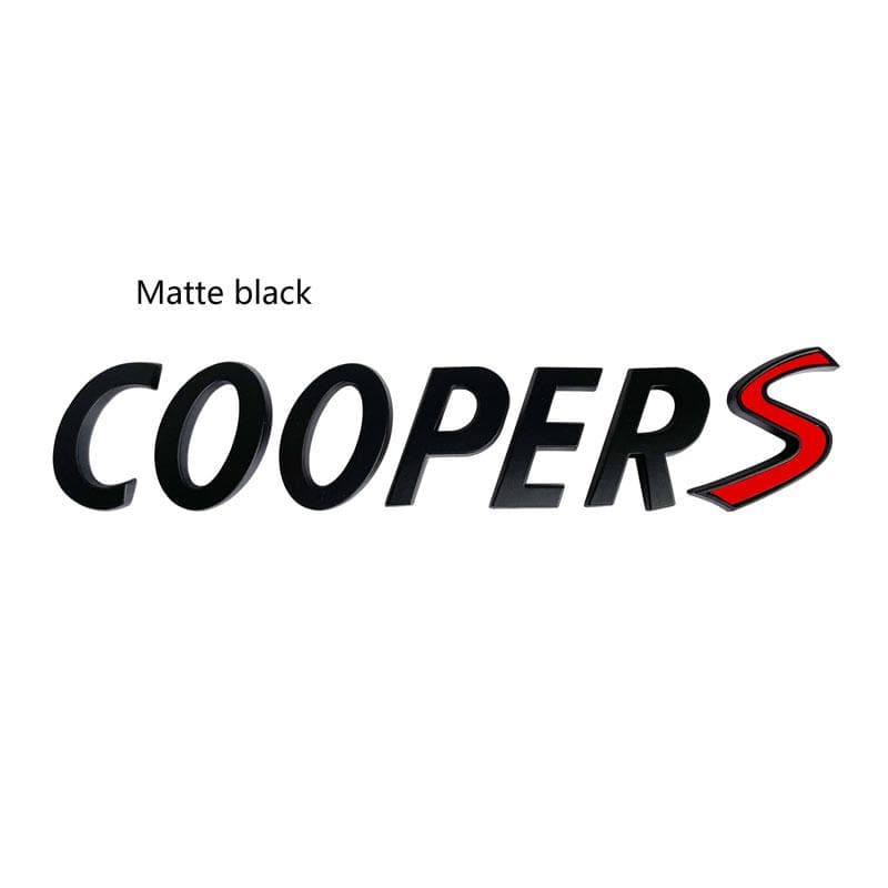 1Pcs 3D Metal S Logo Front Grille Emblem SD Badge Car Rear Tail Bumper Trunk Sticker For Cooper S Logo F55 F56 F60 R55 R56 R60 yellow