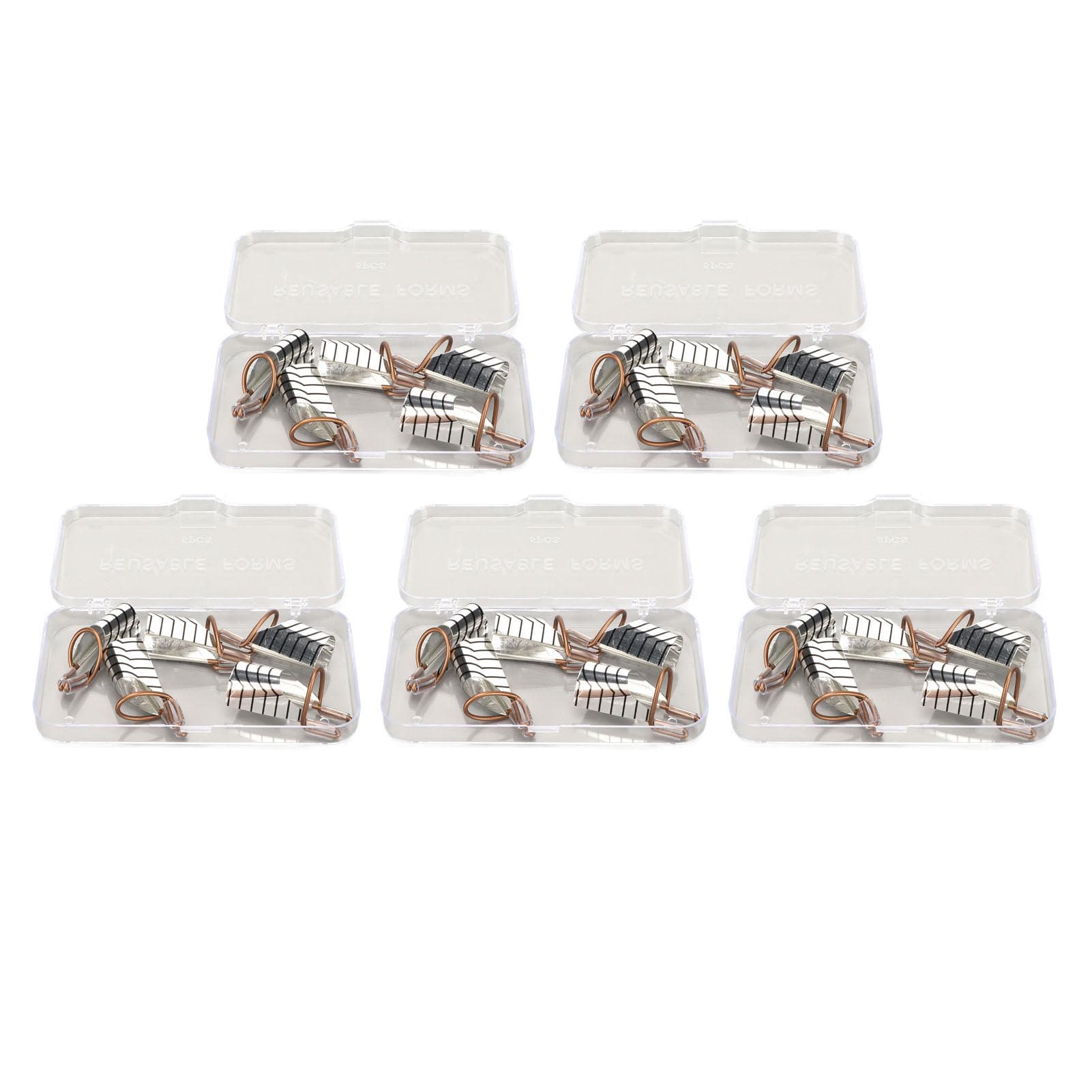 25pcs Nail Extension Forms Guide Aluminium Frame Reusable French Nail UV Gel Protector Forms