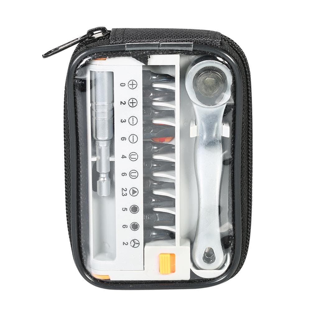 PENGGONG 12pcs Mini Ratchet Wrench Close Quarter Ratcheting Screwdriver Bits Set with 1/4  Drive