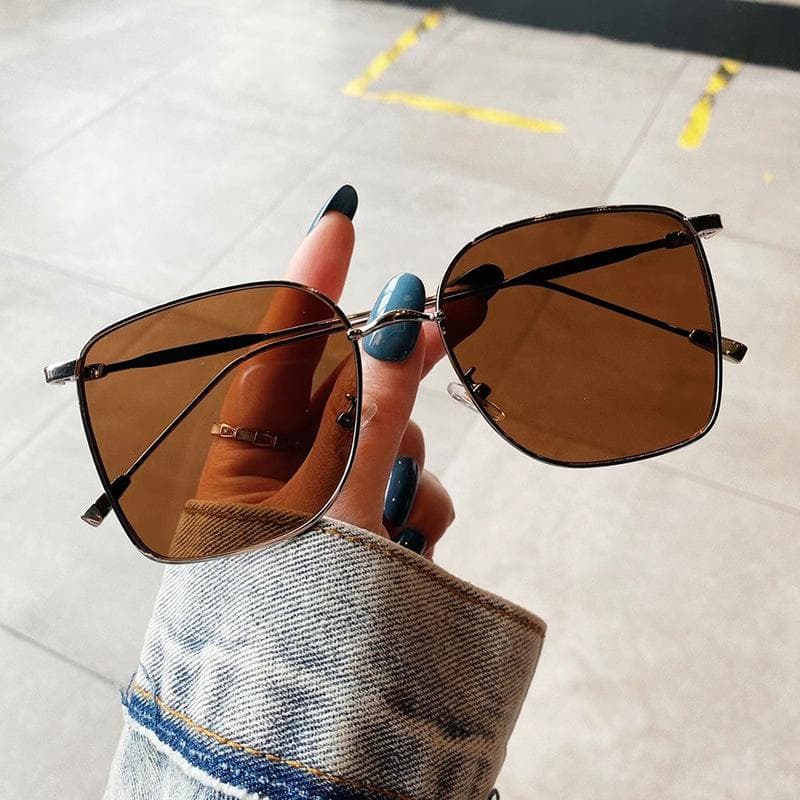 Vintage Retro Sunglasses Men Women Alloy Frame Square UV400 Protection Unisex Classic Fashion Eyewear