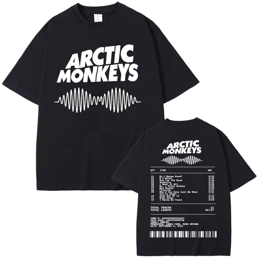 Arctic Monkeys Music Album Graphic T-shirt Men Women Vintage Street Style T Shirts 100% Cotton Casual Oversized T Shirt S