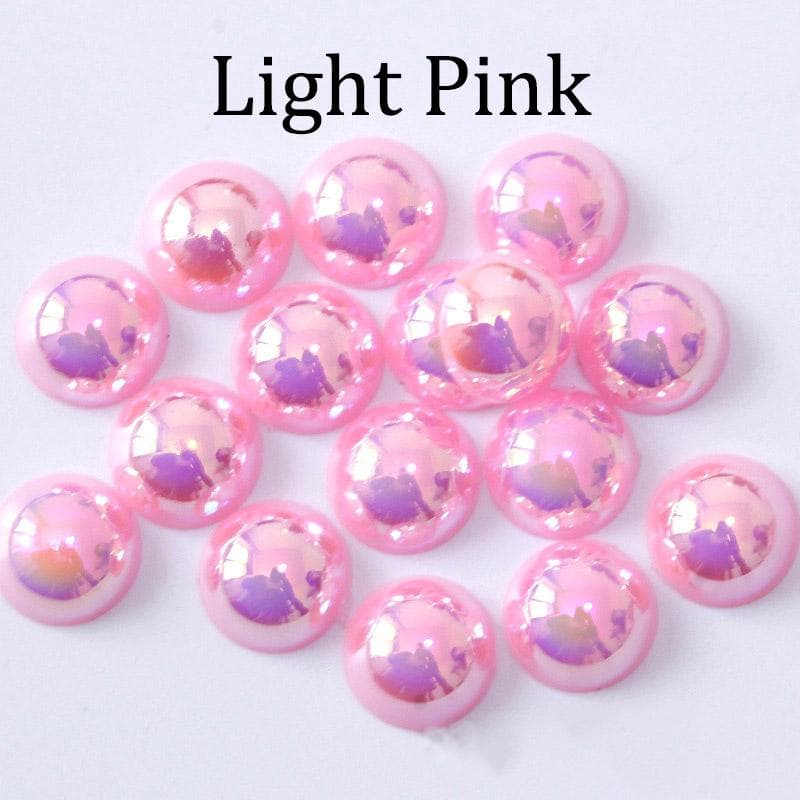2/3/4/5/6/8/10/12/14 MM Acrylic ABS Beads Pearl Imitation Half Round Flatback AB Colors Bead For Jewelry Making DIY Accessories 2mm x 500pcs