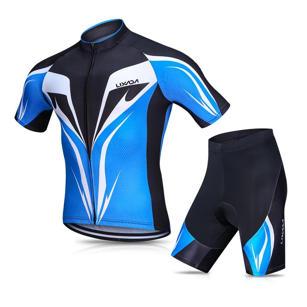 Lixada Men's Cycling Jersey Set Breathable Quick-Dry Short Sleeve Biking M