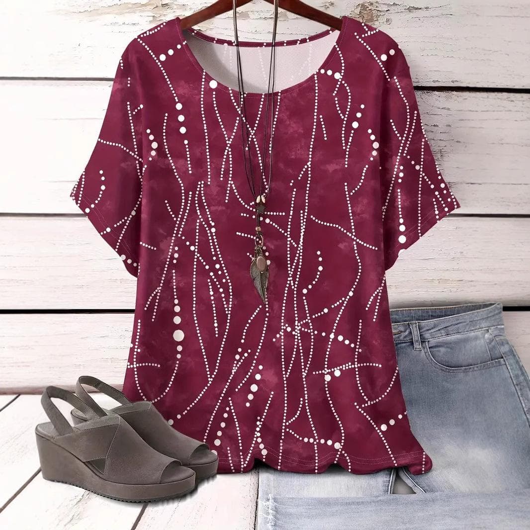 XL-7XL Plus Size Women's Personalized Printed Round Neck Top Female T-shirt 6XL