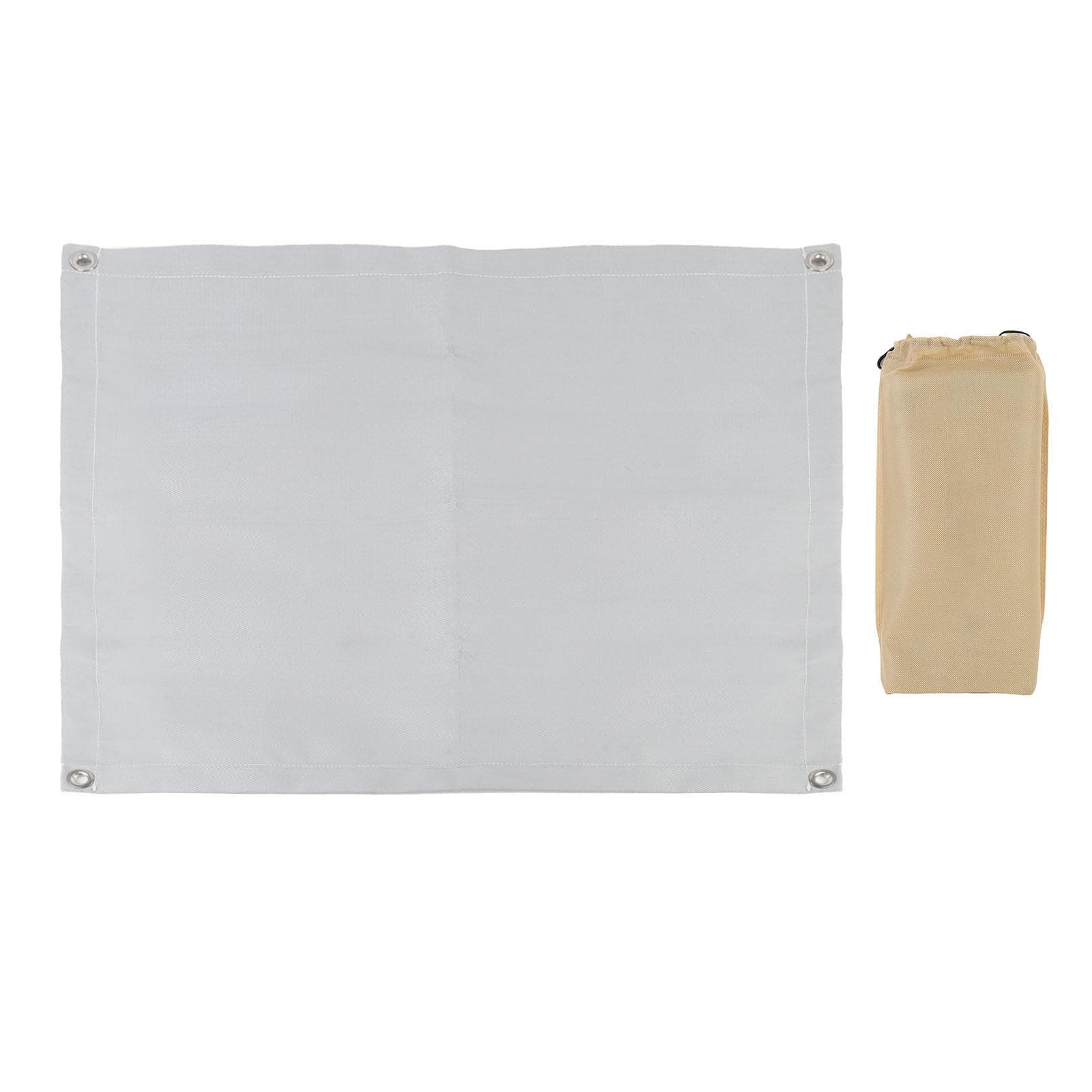 Fire Pit Mat Silicone Coated Fibreglass Fireproof Insulated Under Grill Mat for Outdoor Camping BBQ