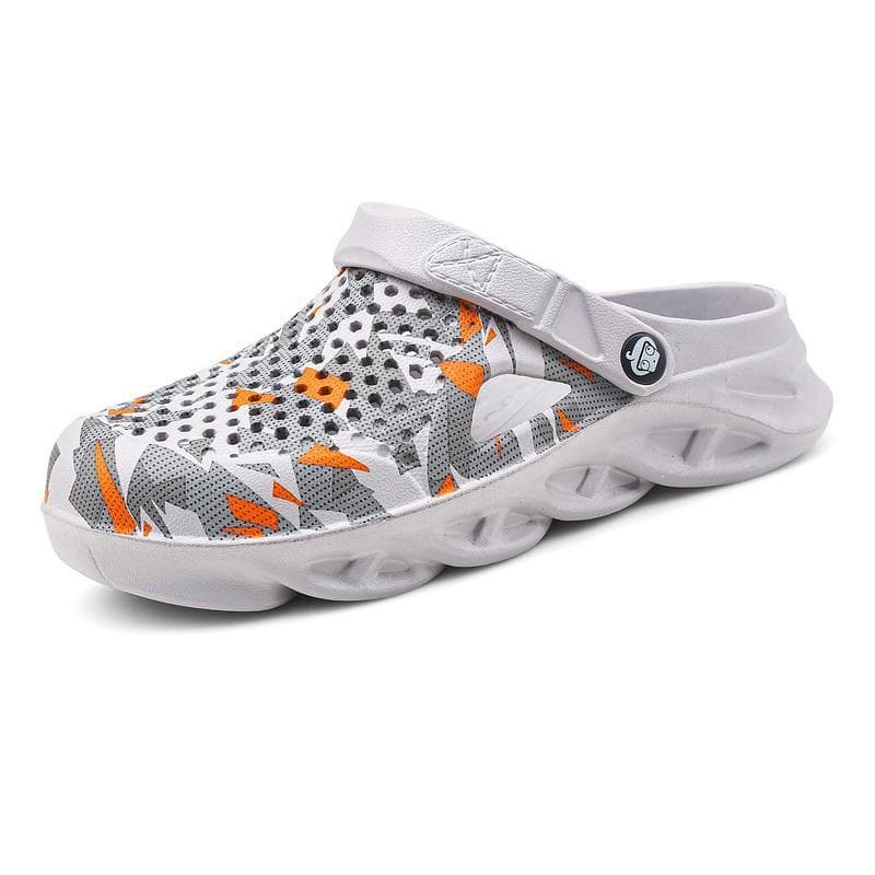 Summer Men Sandals Light EVA Men's Casual Shoes Clogs Shoes Lovers Home Garden Outdoor Male Beach Flat Slippers Big Size 40 gray