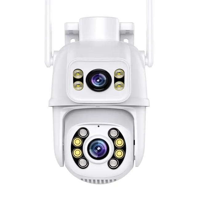 2024 New 8MP 4K PTZ Wifi Camera Outdoor Dual Lens with Dual Screen Ai Human Detect Auto Tracking Night Vision Outdoor Surveillance Camera ICSee AU Plug