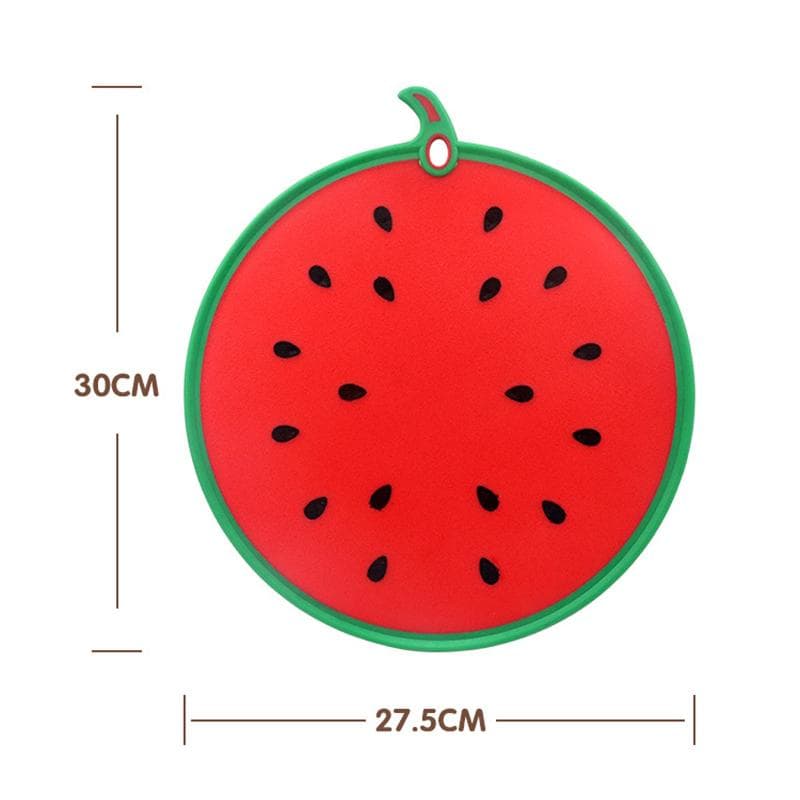 1pc Cartoon Fruit Watermelon Lemon Shaped Vegetable Board Plastic Cutting Board Safe Household Kitchen Picnic red