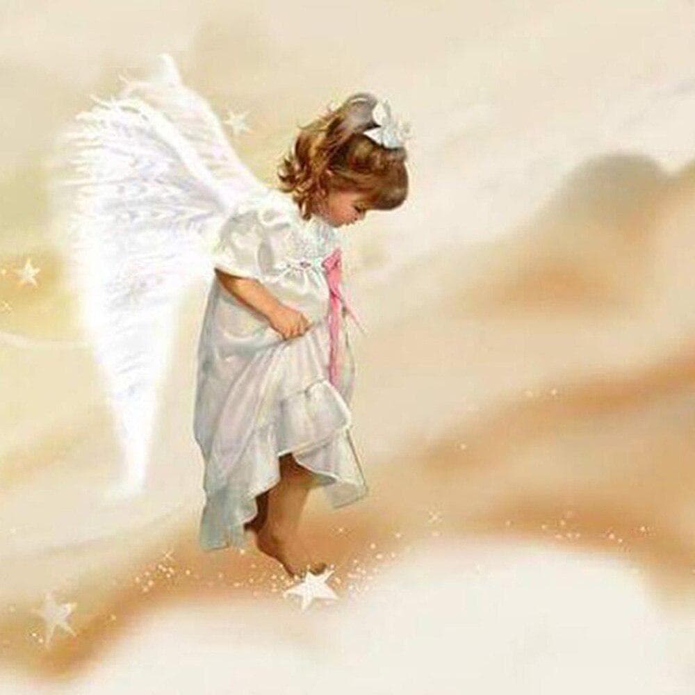 Cross Stitch Kit DIY Diamond Embroidery Angel girl Diamond Painting Mosaic Home Decor 20X30CM