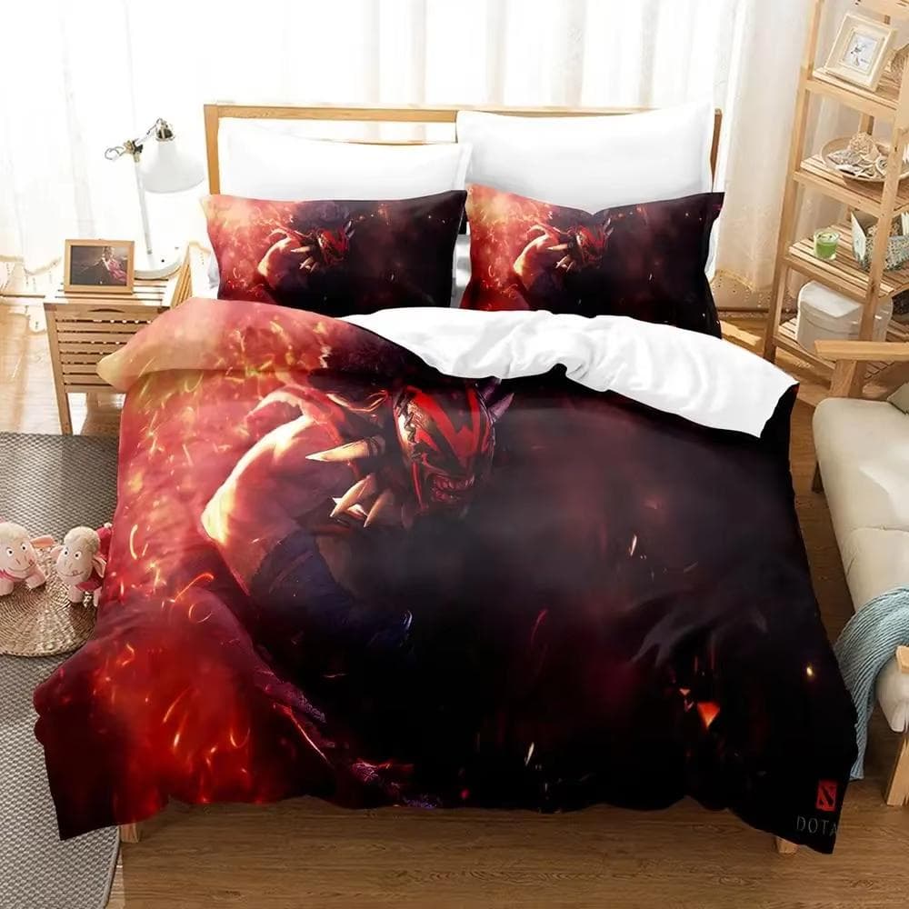 3d Print Game Dota 2 Bedding Set Single Double Queen King Size Duvet cover Anime Bedclothes for Adults Quilt Cover Pillowcase US Twin 173x218cm