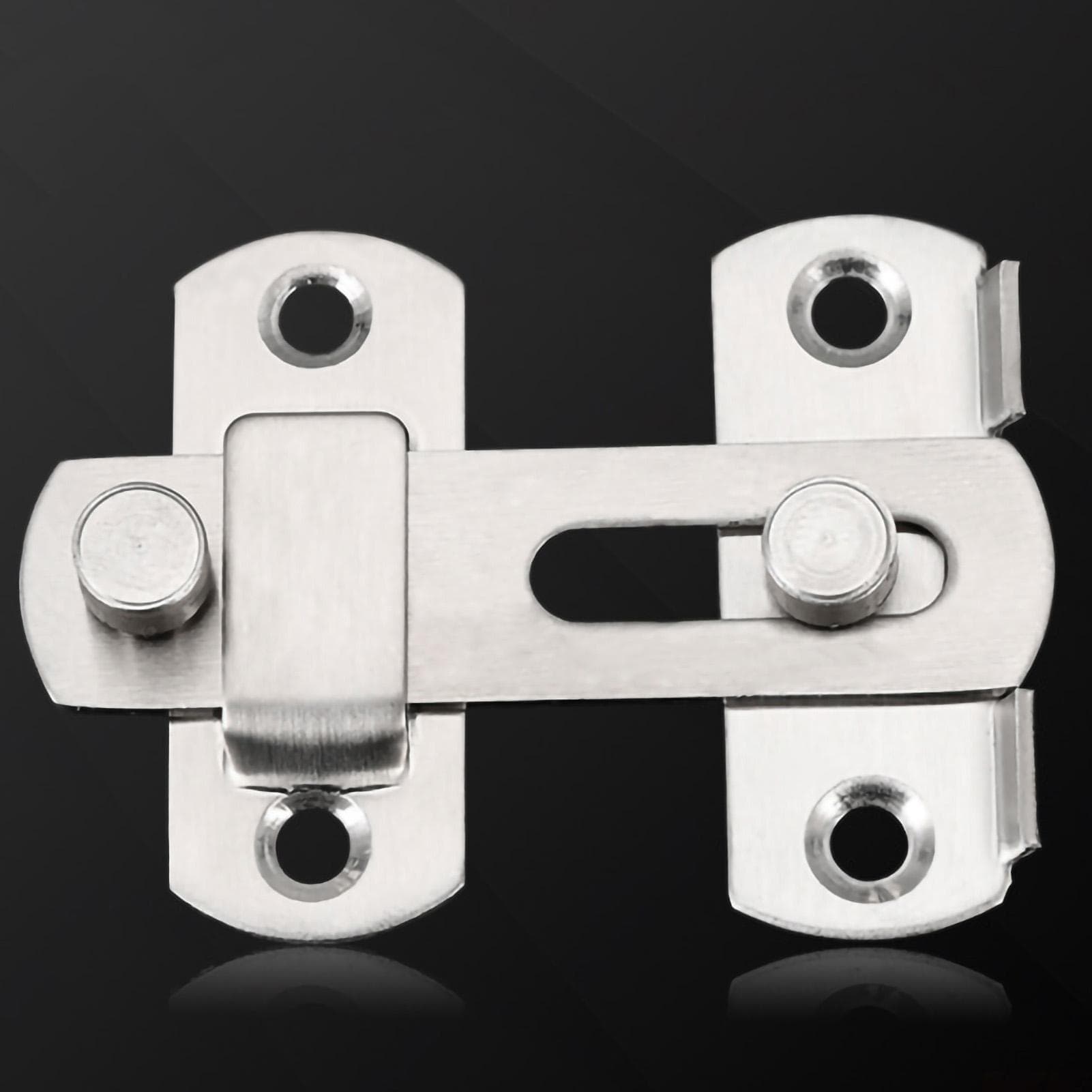 24PCS Stainless Steel Door Buckle Door Security Sliding Latch Lock for Pet Door Window Closet 3in