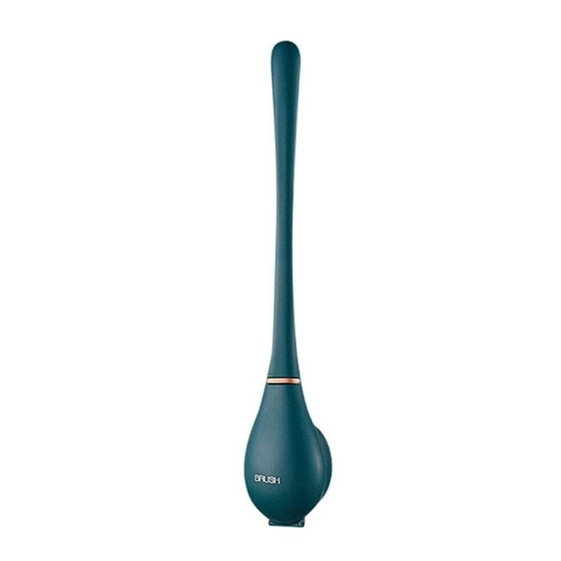 New Fashion Silicone Water Drop Toilet Brush & Holder Set Wall-mounted Cleaning Tool green