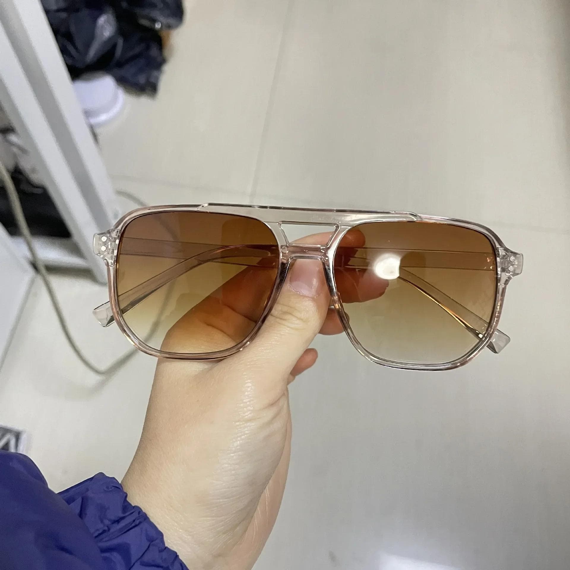 Retro Sunglasses Black Square Frame UV Protection Beach Travel Punk Style Shades Summer Eye Protection Accessories as picture