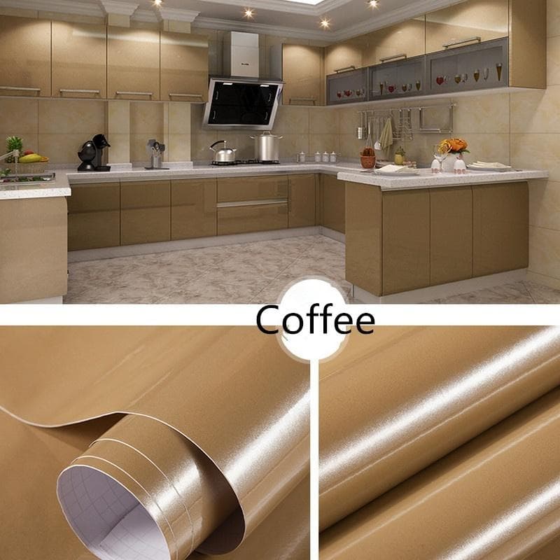 Self Adhesive Thick Furniture Renovation Bathroom Kitchen Cabinet Countertop Wall Sticker coffee