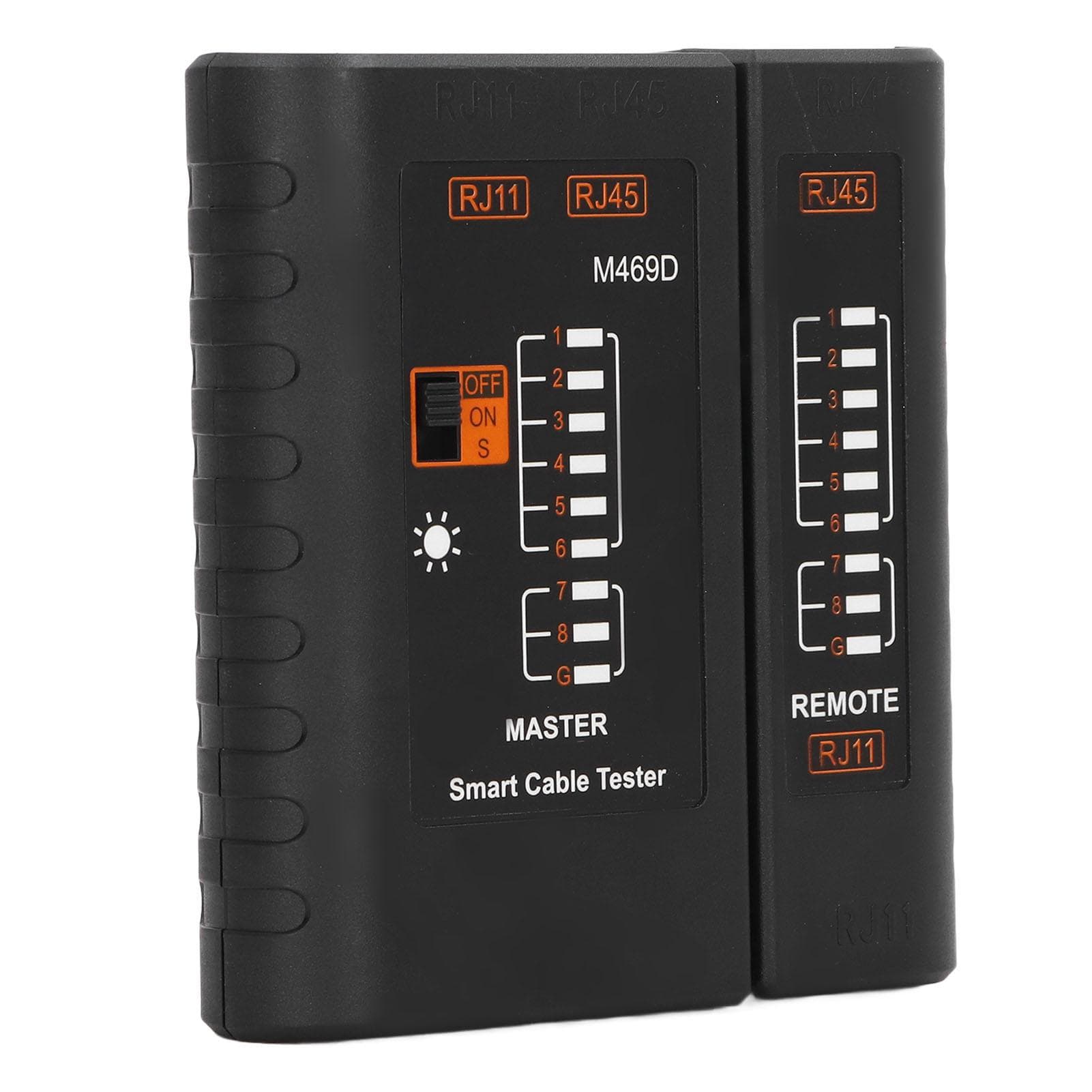 Network Cable Tester LED ABS Accurate Detection Portable LAN Cable Tester Black RJ45 RJ11