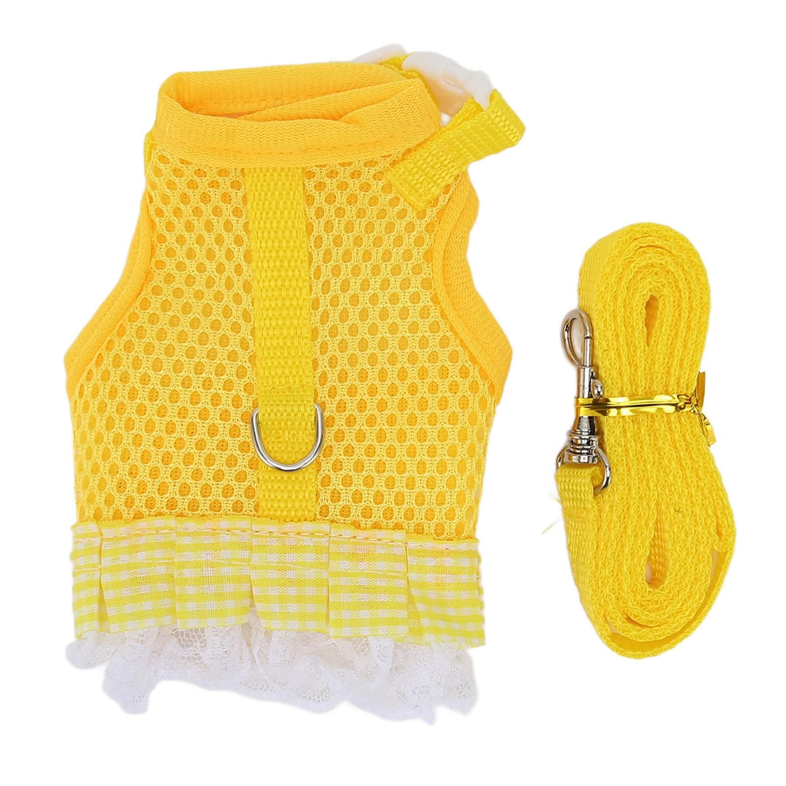 Rabbit Harness Leash Cute Stylish Breathable Mesh Adjustable Small Pet Vest Leash Set for Hamster S