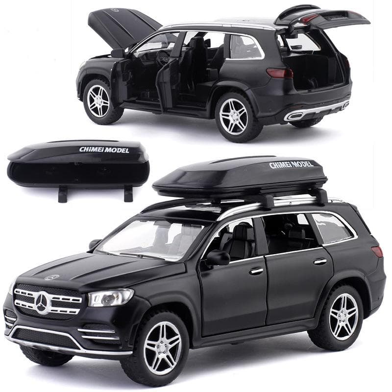 1/32 Scale Benz GLS580 Diecast Car Model Toy, Pull Back Toy Vehicle with Sound and Light for Kids Toddler Boys Girls Gift Collection 1/32-16.5x7.3x6.5cm black