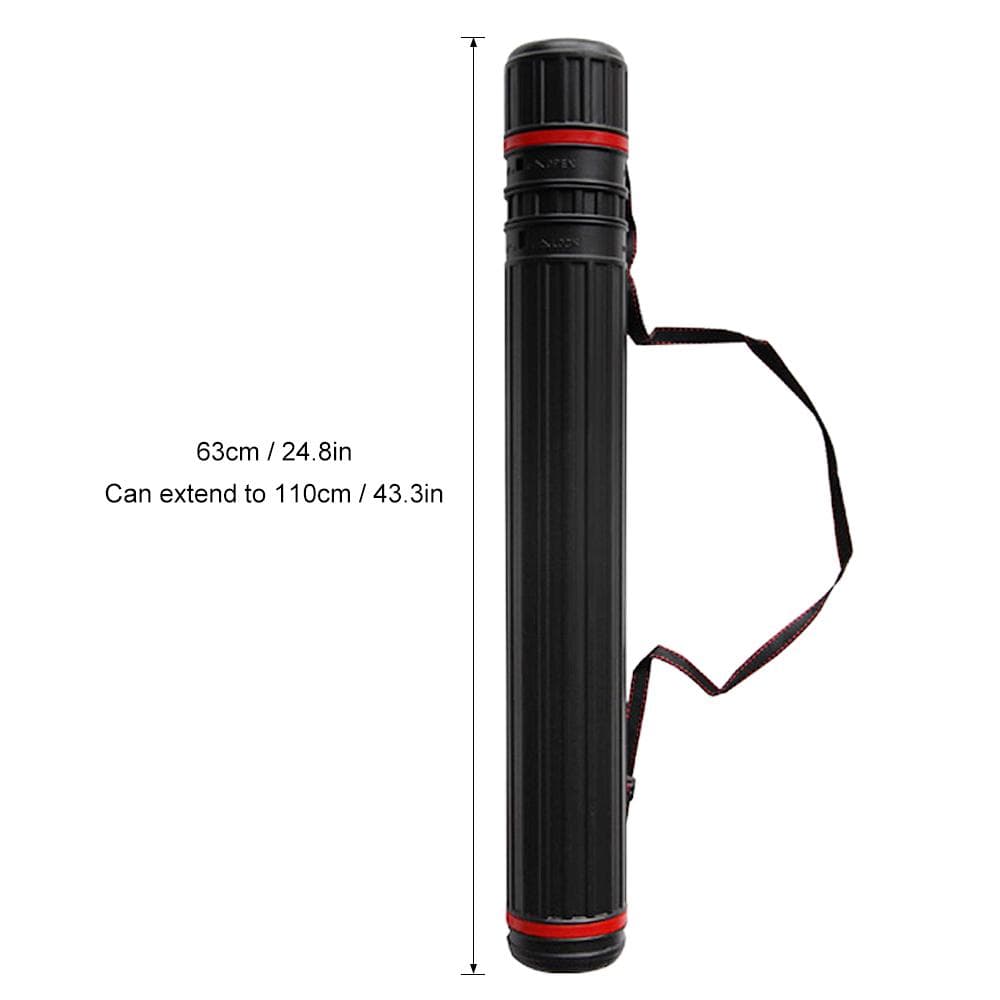 Telescopic Archery Arrow Case Carrier Tube with 2 EVA Foam Arrow Protection Racks Holders Arrow case & 2pcs EVA rack