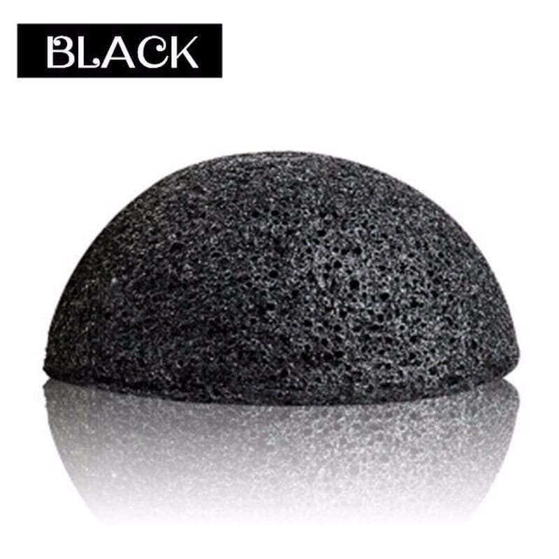 Face Cleanse Washing Sponge Konjac Konnyaku Exfoliator Cleansing Sponge Facial Care Makeup Tools black