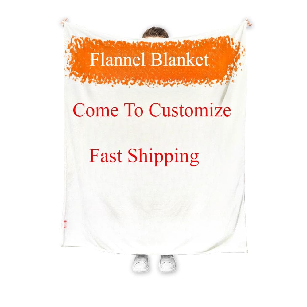Laitu Custom Double-sided Wide-frame Flannel Blanket Digital Printed Air Conditioning Sofa Nap Cover Blanket Gift Blanket 70x100CM